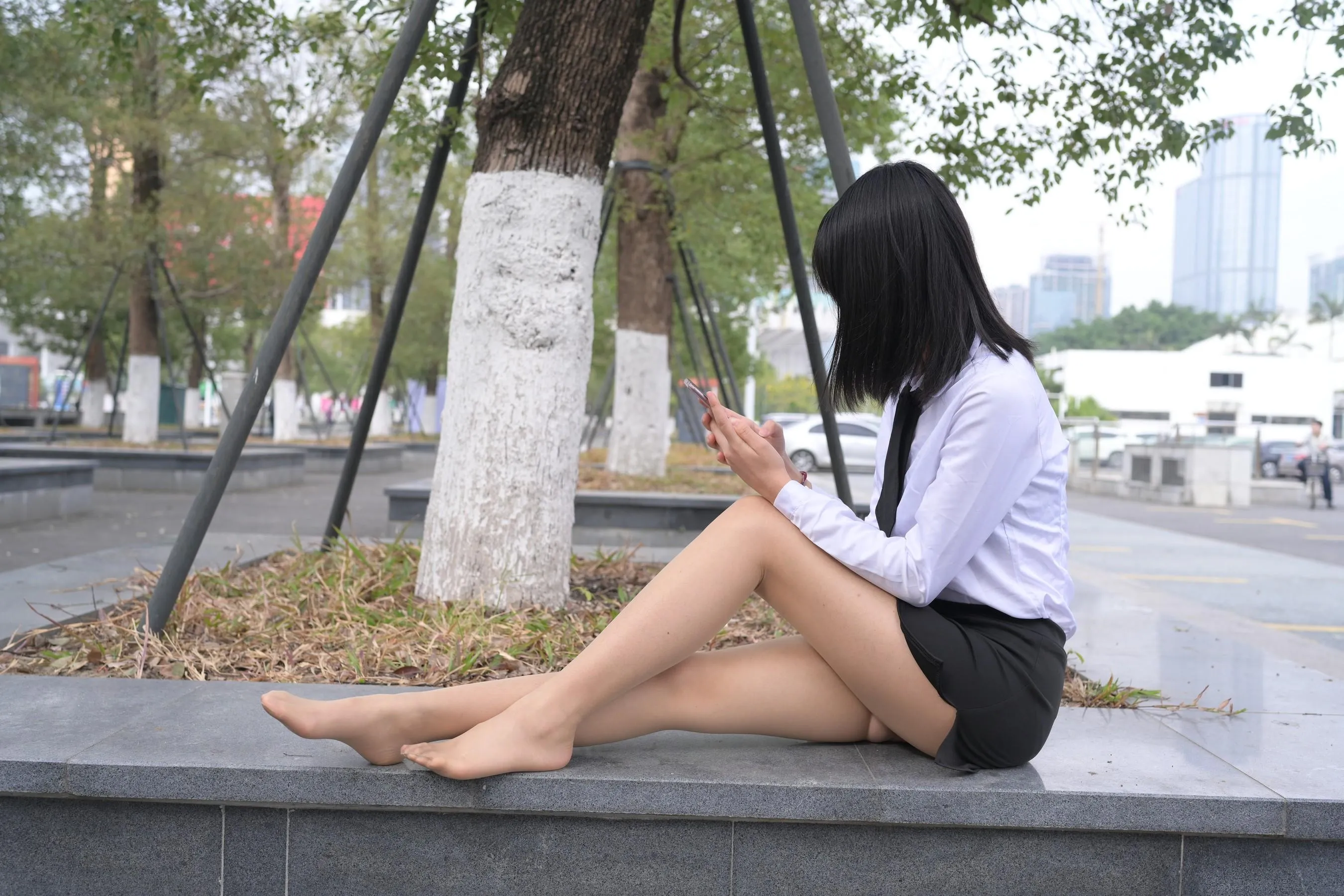 [魔镜街拍] NO.084 程生街拍-商城推销美女长腿肉丝制服 [456P]插图6